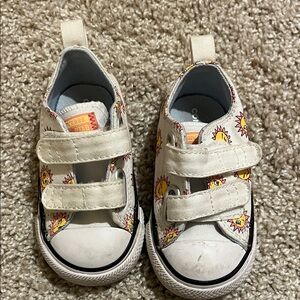 Converse Kids Sunburst Sneakers - Cream and Yellow